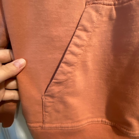 Womens’s Hoodie Pullover Sweatshirt in Dusty Coral - Picture 3 of 5